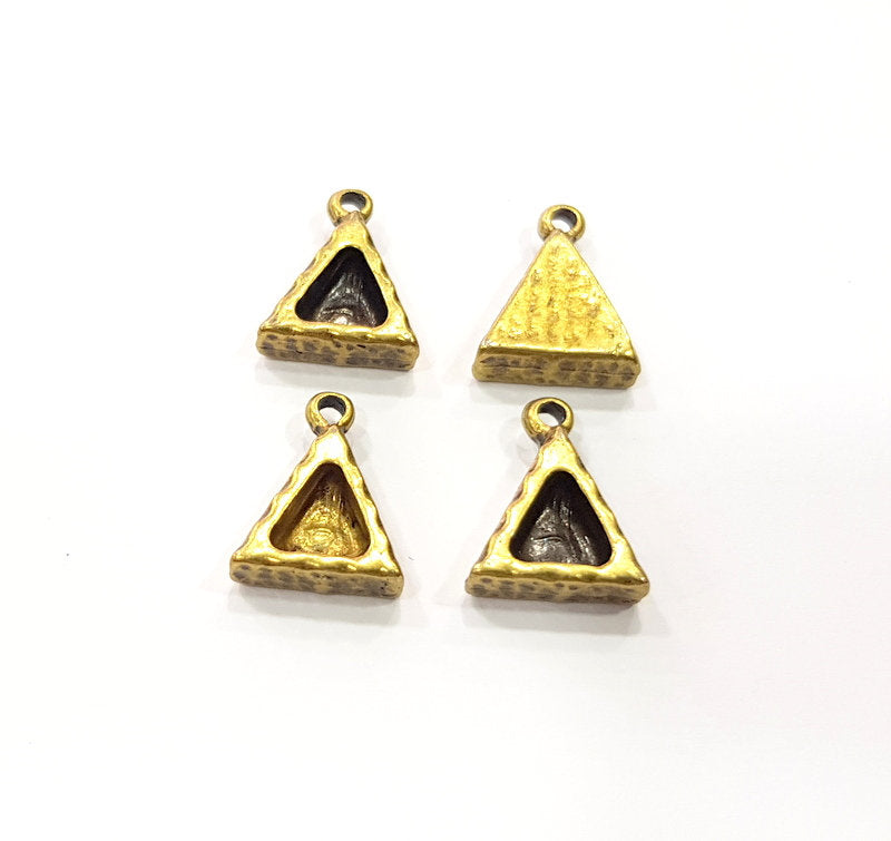 4 Hammered Base Resin Base Pendant Blank inlay Blank Mosaic Blank Bezel Setting Mountings Antique Bronze Plated Metal (6x6mm blank) G15838