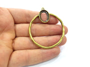 Circle Charm Antique Bronze Charm Antique Bronze Plated Metal  (50mm) G15840