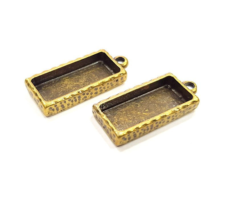 2 Hammered Base Resin Base Pendant Blank inlay Blank Mosaic Blank Bezel Setting Mountings Antique Bronze Plated Metal (25x10mm blank) G15849