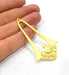 Gold Pendant Gold Plated Metal (71x38mm)  G16459