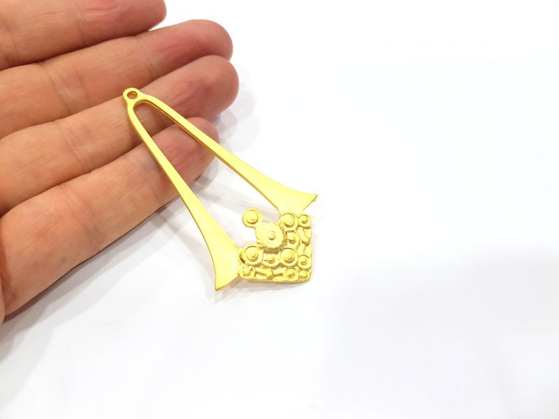 Gold Pendant Gold Plated Metal (71x38mm)  G16459