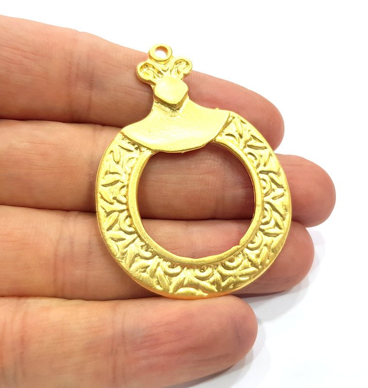 Gold Pendant Gold Plated Metal (55x41mm)  G16360