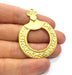 Gold Pendant Gold Plated Metal (55x41mm)  G16360