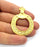 Gold Pendant Gold Plated Metal (55x41mm)  G16360