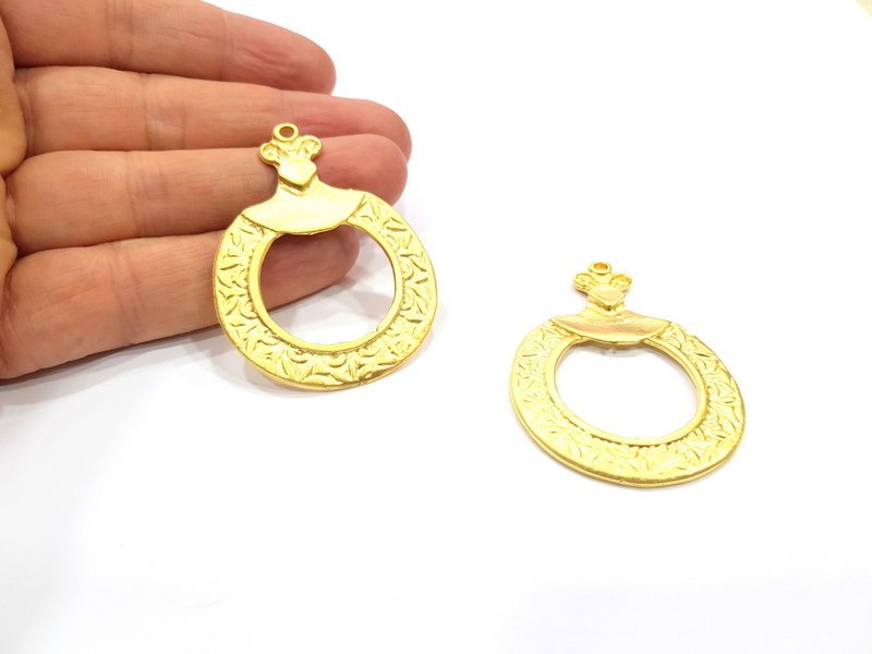 Gold Pendant Gold Plated Metal (55x41mm)  G16360