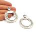 2 Silver Pendant Antique Silver Plated Metal (55x40mm) G15866