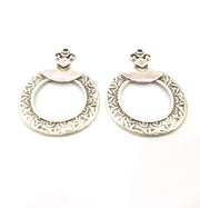 2 Silver Pendant Antique Silver Plated Metal (55x40mm) G15866