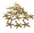 10 Starfish Charm Antique Bronze Plated Metal  (17mm) G15869