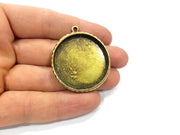 Hammered Base Resin Base Pendant Blank inlay Blank Mosaic Blank Bezel Setting Mountings Antique Bronze Plated Metal (35mm blank) G15875