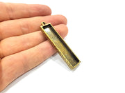 2 Hammered Base Resin Base Pendant Blank inlay Blank Mosaic Blank Bezel Setting Mountings Antique Bronze Plated Metal (50x10mm blank) G15878