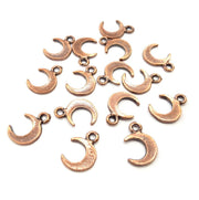 20 Crescent Charm Antique Copper Charm Antique Copper Plated Metal (14x9mm) G15897