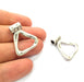 4 Hammered Triangle Charm Silver Charm Antique Silver Plated Metal (29x25 mm)  G15228