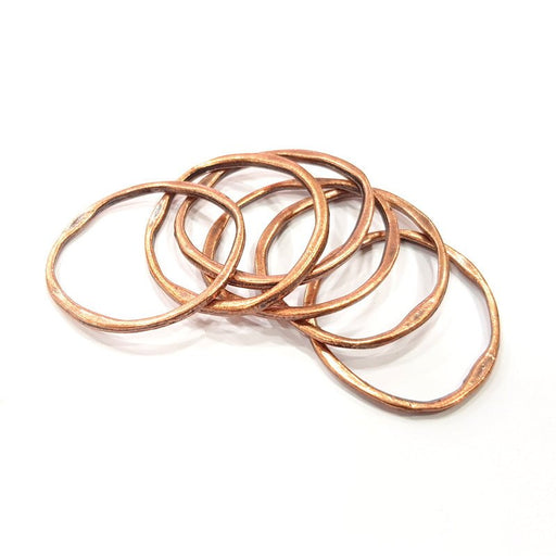 10 Circle Connector Antique Copper Plated Metal (30mm) G15901