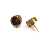 Earring Blank Backs Antique Bronze Resin Base inlay Blank Cabochon Mountings Setting Antique Bronze Plated Metal (8mm blank) 1 pair G15912