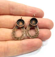Antique Copper Pendant Blank Mosaic Base Blank inlay Necklace Blank Resin Blank Mountings Copper Plated Brass ( 10 mm blank) G15927