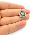 4 Silver Charm Antique Silver Plated Metal (27x18 mm)  G15234