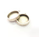 2 Silver Base Blank inlay Blank Pendant Base Resin Blank Mosaic Mountings Antique Silver Plated Metal (20 mm round blank )  G15242