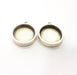 2 Silver Base Blank inlay Blank Pendant Base Resin Blank Mosaic Mountings Antique Silver Plated Metal (20 mm round blank )  G15242