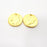 2 Coin Charms Gold Charms Gold Plated Charms  (18 mm)  G15359