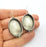 Earring Blank Base Settings Silver Resin Cabochon Base inlay Blank Mountings Antique Silver Plated Brass (30x22mm blank) 1 pair G17054