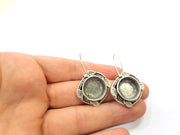 Earring Blank Base Settings Silver Resin Cabochon Base inlay Blank Mountings Antique Silver Plated Brass (15mm blank) 1 pair G15276