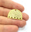 2 Hammered Semi Circle Connector Charms Half Moon Charms Gold Charms Gold Plated Charms  (30x20 mm)  G15306