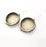 Earring Blank Base Settings Silver Resin Cabochon Base inlay Blank Mountings Antique Silver Plated Brass (24mm  blank) 1 pair G15324