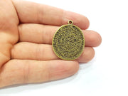 Antique Bronze Pendant Antique Bronze Plated Metal ( 38x28mm) G16958