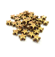 10 Star Beads Charm Antique Bronze Beads Antique Bronze Plated Metal (8mm) G15342