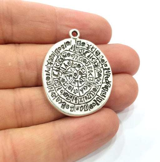 Silver Pendant Antique Silver Plated Pendants (39x29mm)  G15344