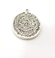 Silver Pendant Antique Silver Plated Pendants (39x29mm)  G15344