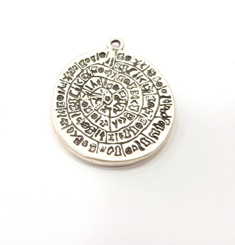 Silver Pendant Antique Silver Plated Pendants (39x29mm)  G15344
