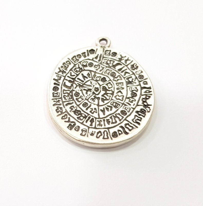 Silver Pendant Antique Silver Plated Pendants (39x29mm)  G15344