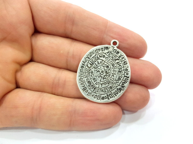 Silver Pendant Antique Silver Plated Pendants (39x29mm)  G15344