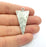 2 Triangle Charm Silver Charm Antique Silver Plated Metal (44x22 mm)  G15348