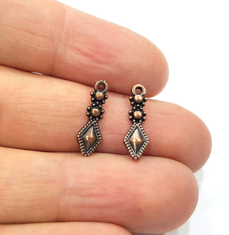 20 Antique Copper Charm Antique Copper Plated Metal (17x5mm) G15935