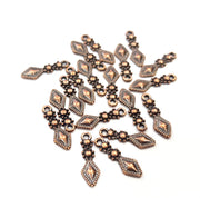 20 Antique Copper Charm Antique Copper Plated Metal (17x5mm) G15935