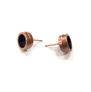Earring Blank Backs Base Settings Copper Resin Blank Cabochon Base inlay Mountings Antique Copper Plated Brass (8mm blank) 1 Pair G15945