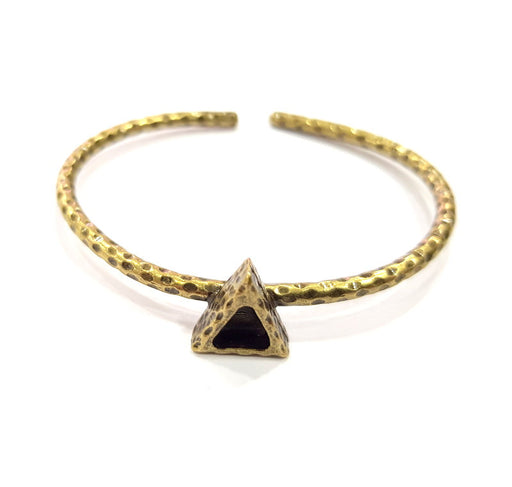 Bracelet Blank Cuff Bezel Resin Bangle inlay Blank Glass Cabochon Base Bezel Hammered Adjustable Antique Bronze Bracelet (6mm ) G15990