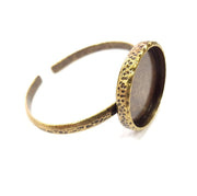 Bracelet Blank Cuff Bezel Resin Bangle inlay Blank Glass Cabochon Base Bezel Hammered Adjustable Antique Bronze Bracelet (30mm ) G15991