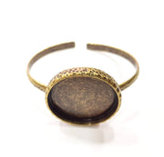 Bracelet Blank Cuff Bezel Resin Bangle inlay Blank Glass Cabochon Base Bezel Hammered Adjustable Antique Bronze Bracelet (30mm ) G15991