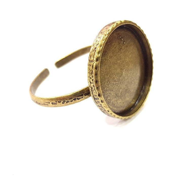 Bracelet Blank Cuff Bezel Resin Bangle inlay Blank Glass Cabochon Base Bezel Hammered Adjustable Antique Bronze Bracelet (40mm ) G15995