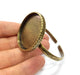Bracelet Blank Cuff Bezel Resin Bangle inlay Blank Glass Cabochon Base Bezel Hammered Adjustable Antique Bronze Bracelet (40mm ) G15995