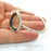 Bracelet Blank Cuff Bezel Resin Bangle inlay Blank Glass Cabochon Base Bezel Hammered Adjustable Antique Silver Bracelet (25x18mm ) G16025