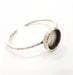 Bracelet Blank Cuff Bezel Resin Bangle inlay Blank Glass Cabochon Base Bezel Hammered Adjustable Antique Silver Bracelet (22mm ) G16040
