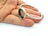 Bracelet Blank Cuff Bezel Resin Bangle inlay Blank Glass Cabochon Base Bezel Hammered Adjustable Antique Silver Bracelet (22mm ) G16040