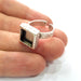 Ring Blank Setting Hammered Ring Base Bezel inlay Ring Backs Glass Cabochon Mounting Adjustable Antique Silver Plated Ring (10x10mm ) G16077