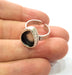 Ring Blank Setting Hammered Ring Base Bezel inlay Ring Backs Glass Cabochon Mounting Adjustable Antique Silver Plated Ring (14x10mm ) G16075