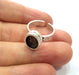 Ring Blank Setting Hammered Ring Base Bezel inlay Ring Backs Glass Cabochon Mounting Adjustable Antique Silver Plated Ring (10x8mm ) G16096