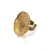 Antique Bronze Ring Blank Ring Setting Mountings (32mm Blank ) Antique Bronze Plated Brass G15391